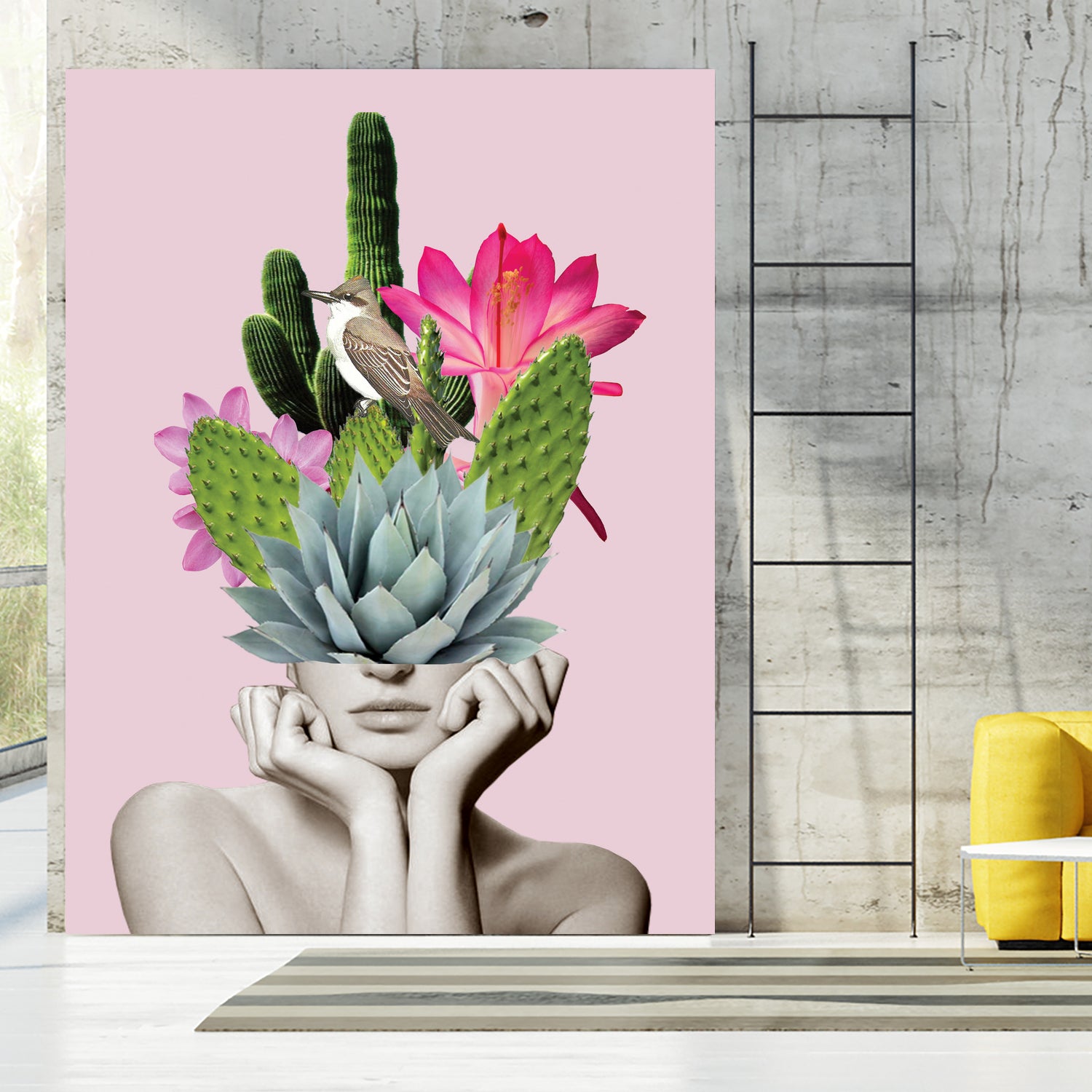 Cactus Lady Succulent Plant Decor - Beautiful Indoor & Outdoor Cactus for Home, Office, Garden | Perfect Gift for Plant Lovers, Housewarming, Birthday