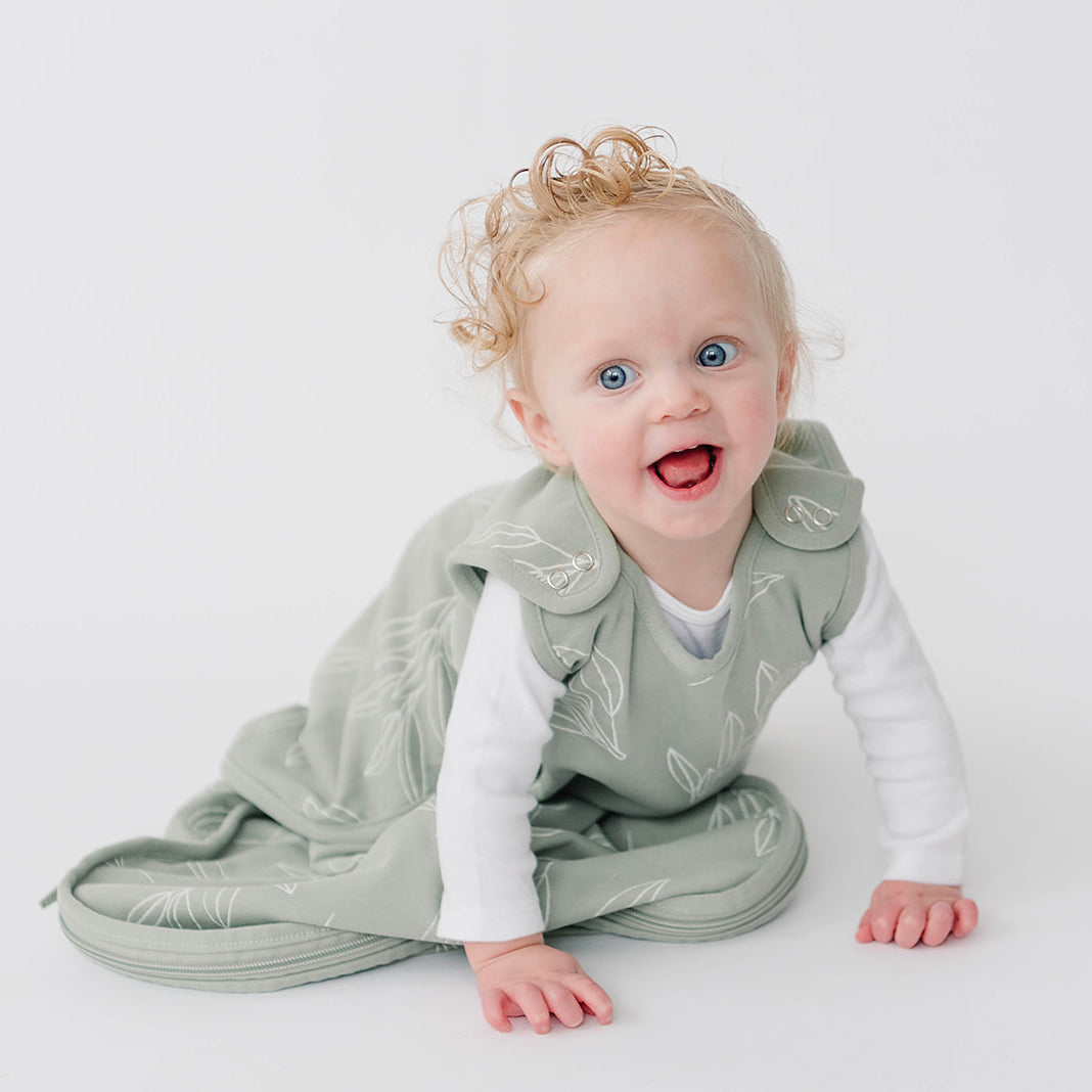 4 Season Ultimate Toddler Sleep Bag - Merino Wool & Organic Cotton for Kids 2-4 Years - Sage Green - Cozy & Breathable for Nursery, Daycare & Travel