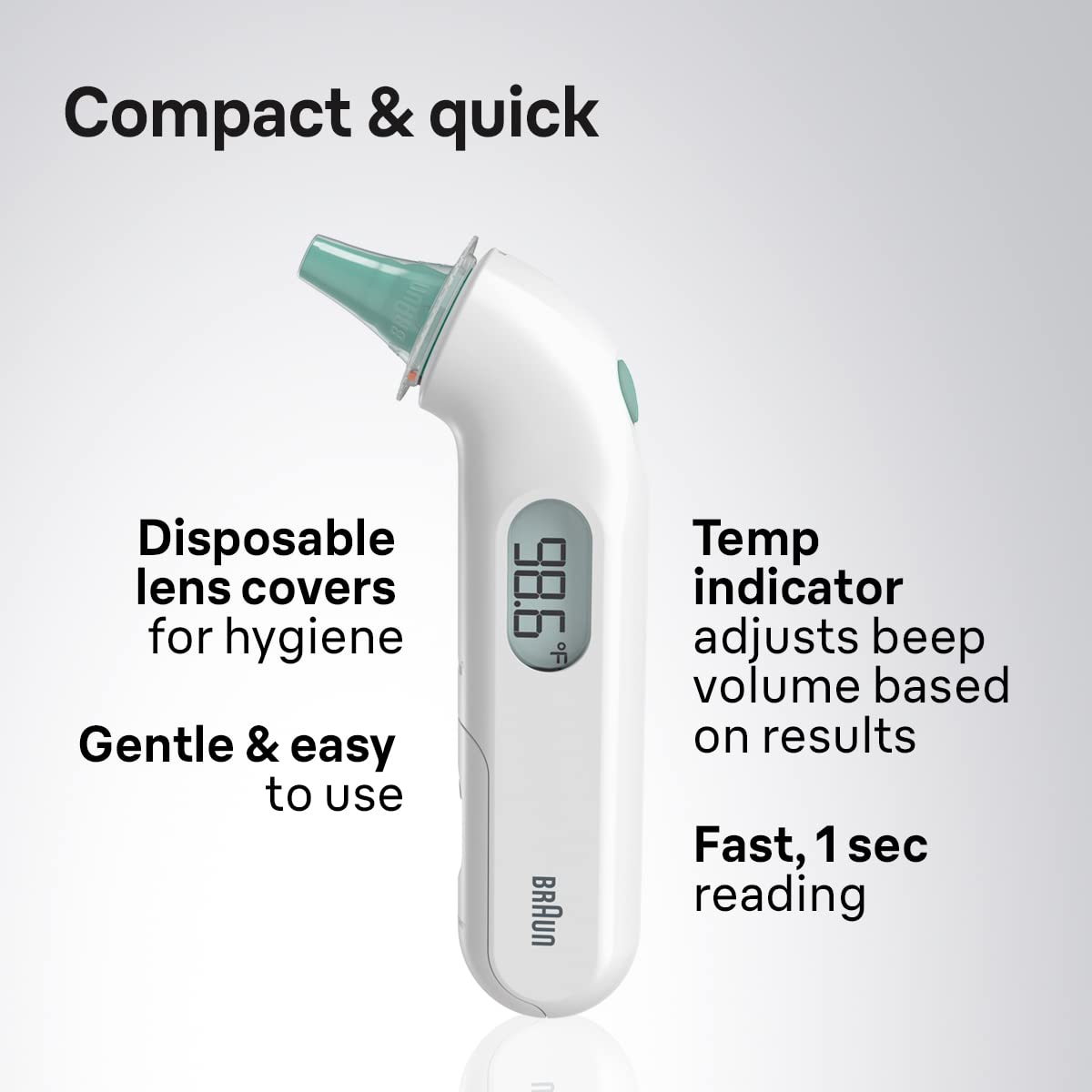 Braun Thermoscan 3 Ear Thermometer - Fast & Accurate Digital Fever Thermometer for Adults, Kids & Babies - Professional Medical Grade Infrared Thermometer for Home Use, Clinics & Travel