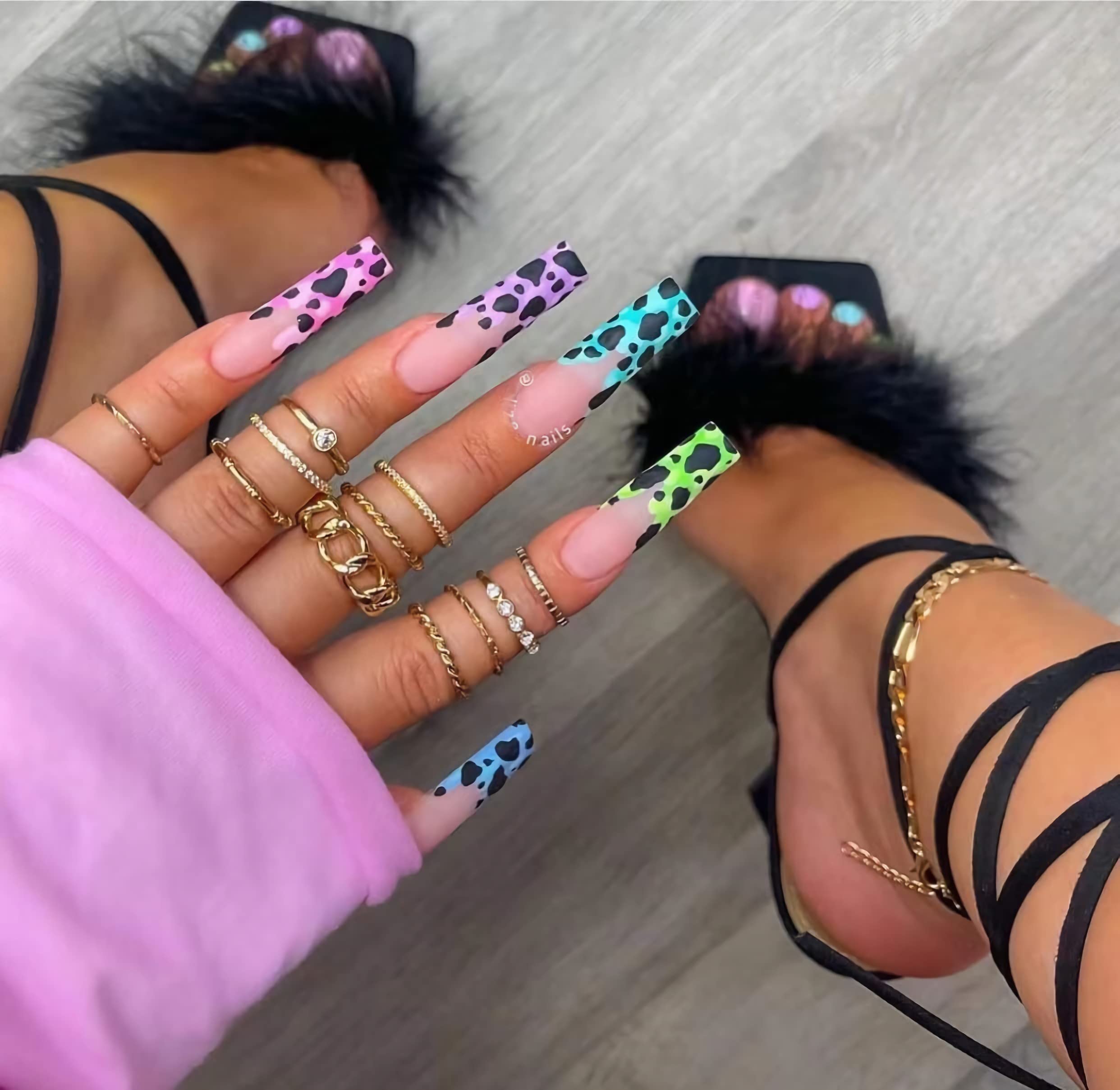 BABALAL 24pcs Coffin Press-On Nails - Matte Glue Long Fake Nails with Leopard Print Design, Ballerina Acrylic Full Cover Stick on Nails for Women | Perfect for Parties, Weddings, and Special Occasions