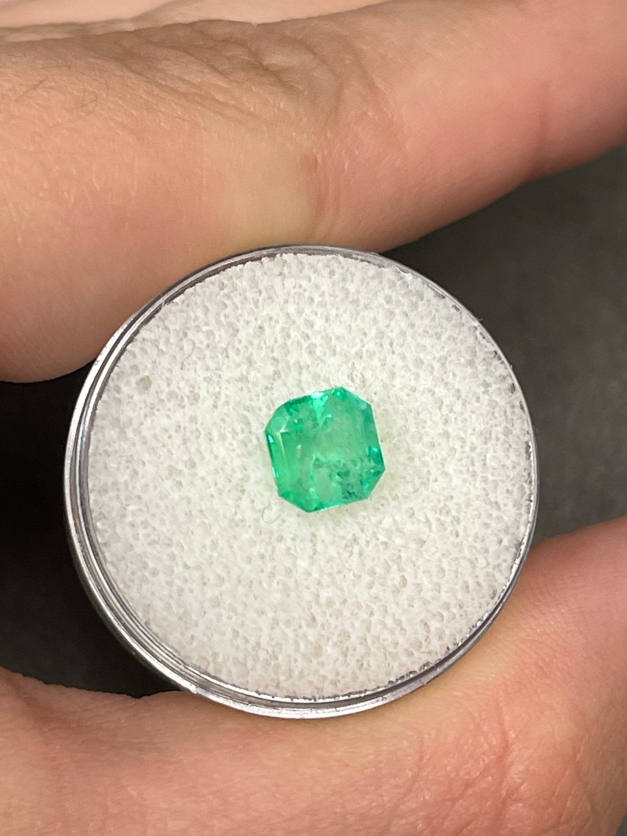 1.70 Carat Natural Colombian Emerald - Asscher Cut Square Loose Gemstone for Fine Jewelry, Engagement Rings & Custom Designs