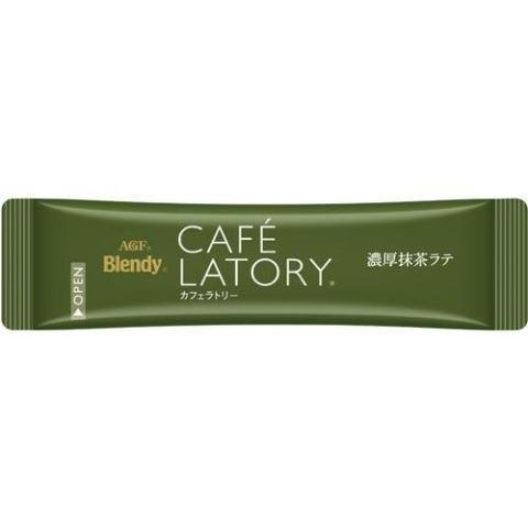 AGF Blendy Cafe Latory Rich Matcha Latte Powder - 3 Boxes (30 Sticks) | Instant Japanese Green Tea Drink for Home, Office & Travel