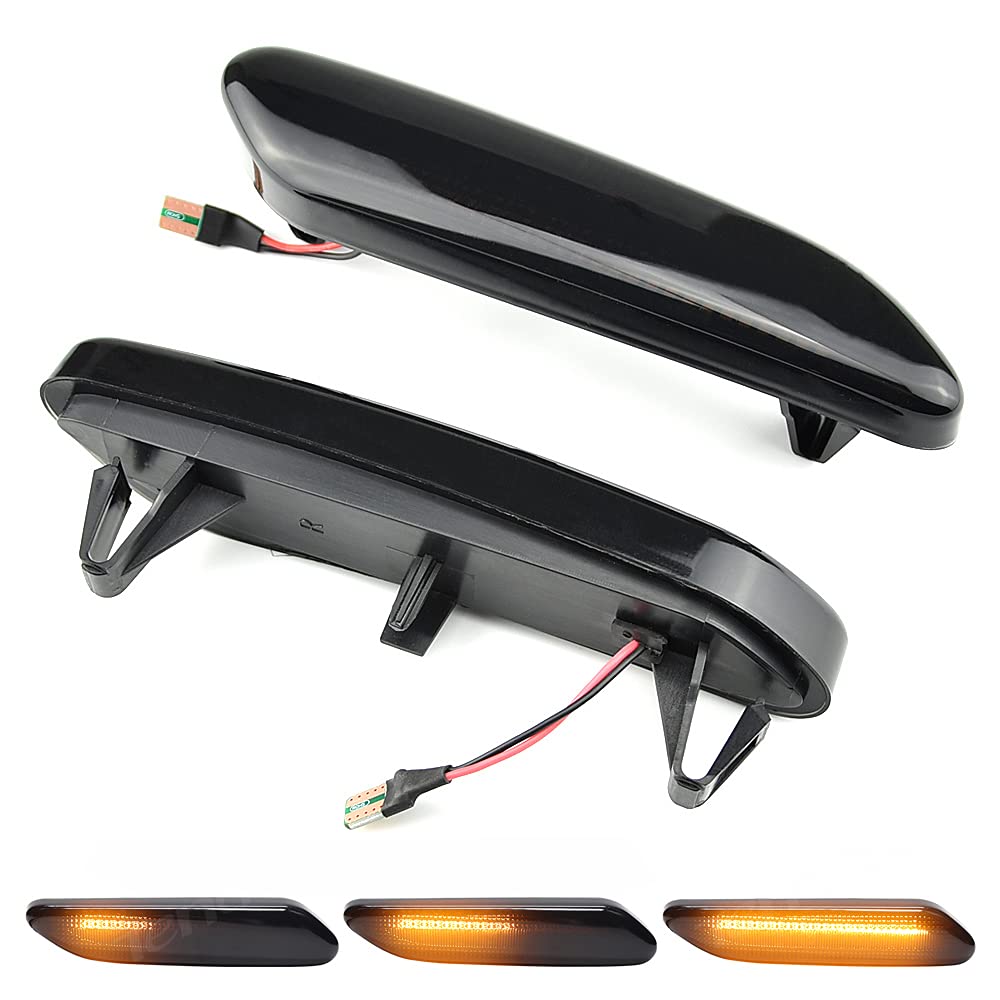 Smoke Lens Dynamic LED Side Marker Lamps & Sequential Turn Signal Lights for MINI Cooper R60 COUNTRYMAN R61 PACEMAN - Enhanced Visibility & Style for Night Driving & Custom Car Mods