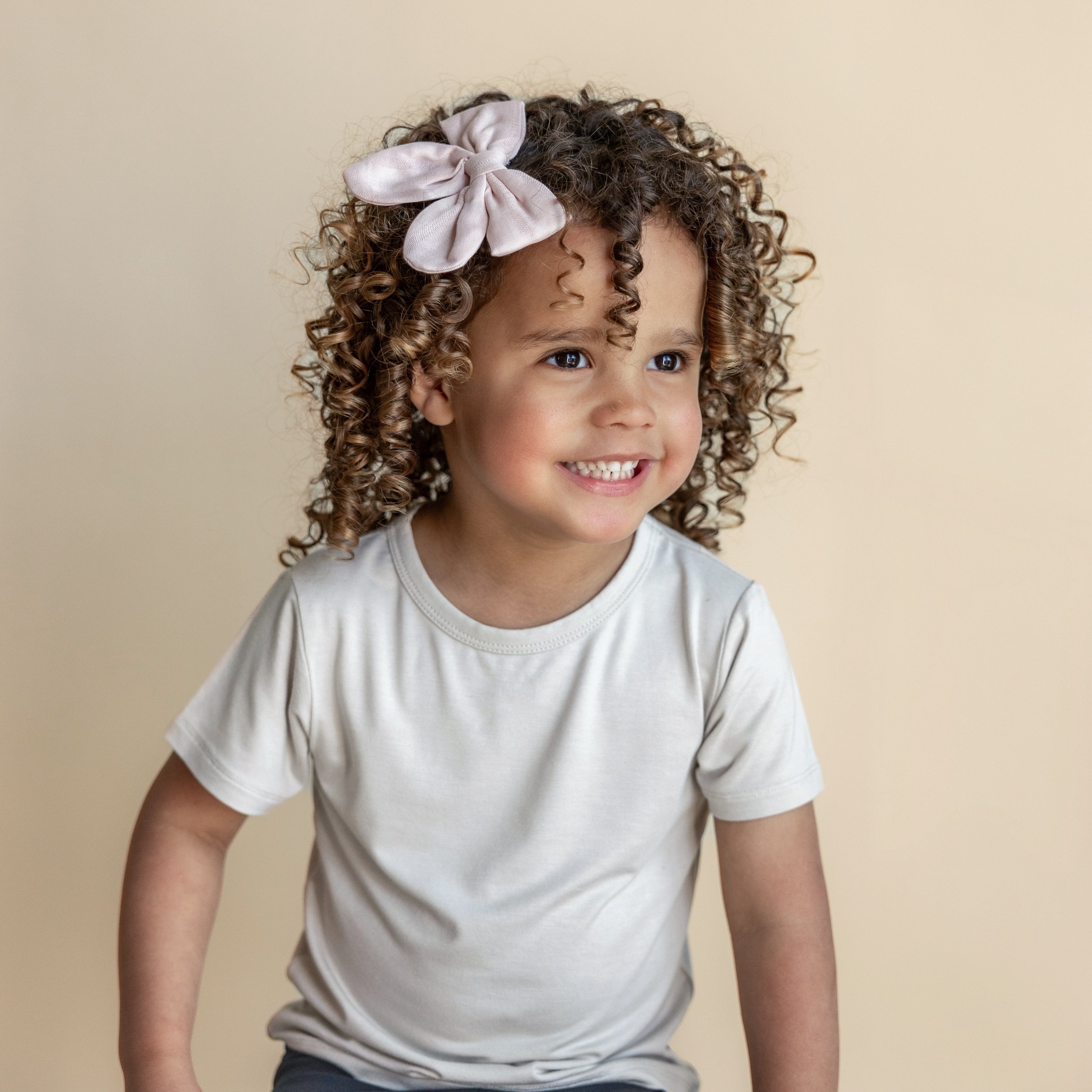 Blush Pink Bamboo Muslin Alligator Hair Clip Bow - Baby Headband for Girls, Toddler Hair Accessories for Photo Shoots & Special Occasions