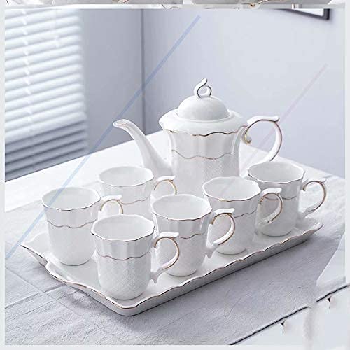 Nordic Ceramic Tea Set - Simple European Style Teacups & Saucers for Home Living Room - Perfect for Afternoon Tea, Family Gatherings, and Cozy Moments