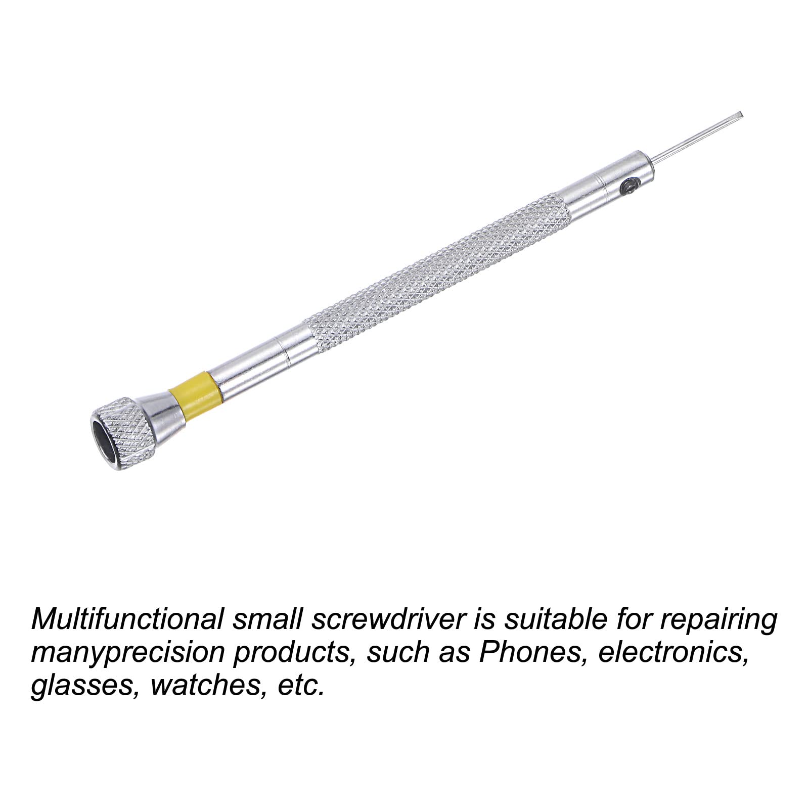 uxcell Micro Precision Screwdriver Set - 0.8mm Slotted Head for Watch, Eyeglasses & Electronics Repair (2-Piece) - Perfect for Jewelry, Smartphone & Small Device Maintenance