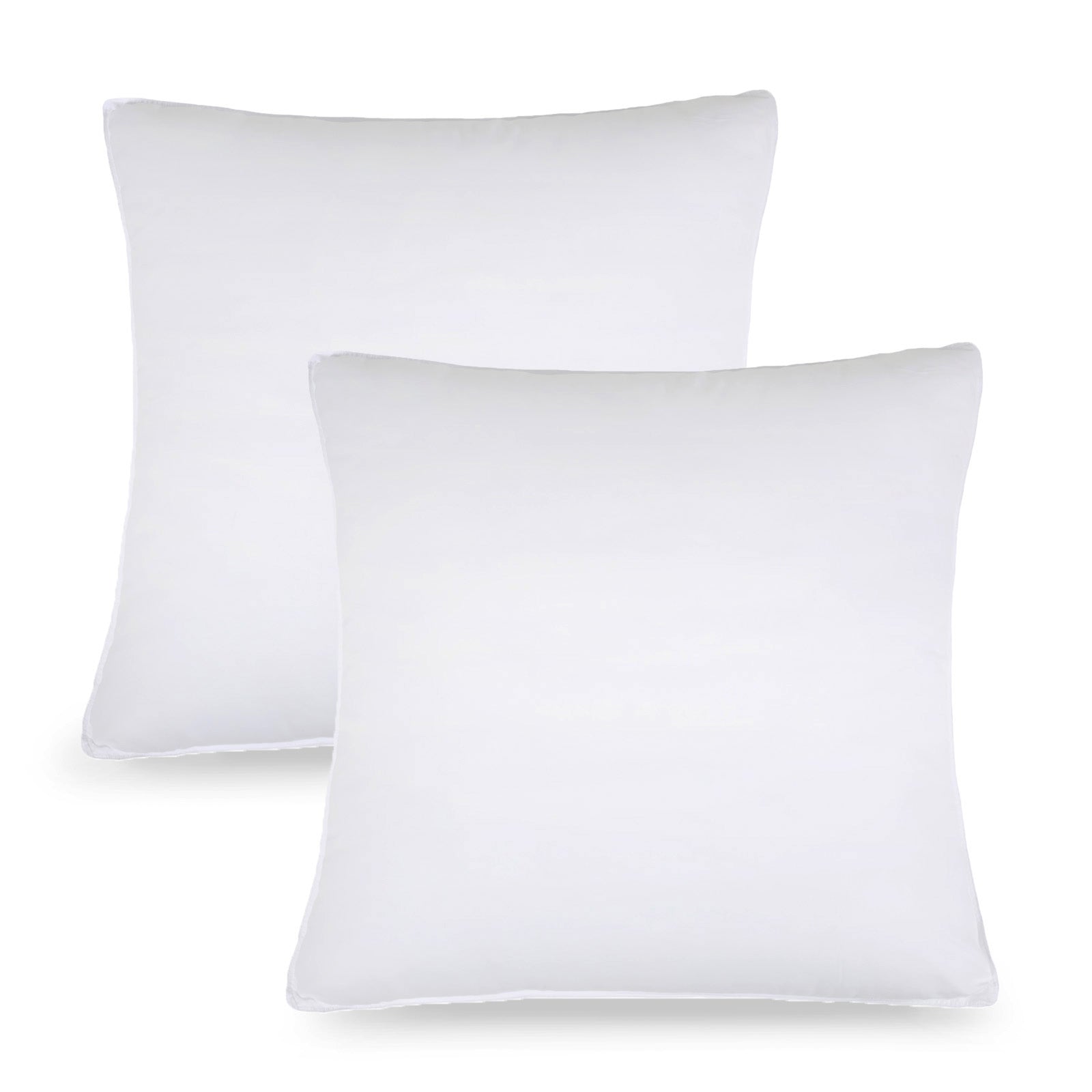 Premium Down Alternative Brushed Microfiber Euro Pillow Set - Hypoallergenic & Ultra Soft (Set of 2 or 4) - Perfect for Bedroom Decor, Guest Rooms & Cozy Reading Nooks