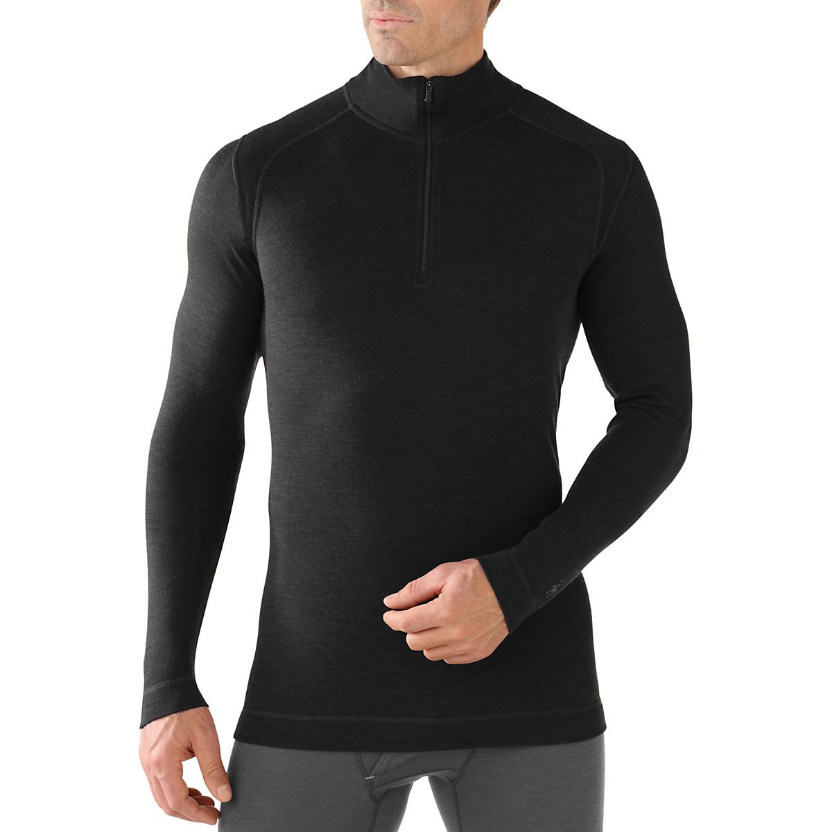 Smartwool Men's Midweight Merino Wool Zip Neck Base Layer Top - Warm & Breathable for Hiking, Skiing & Outdoor Activities