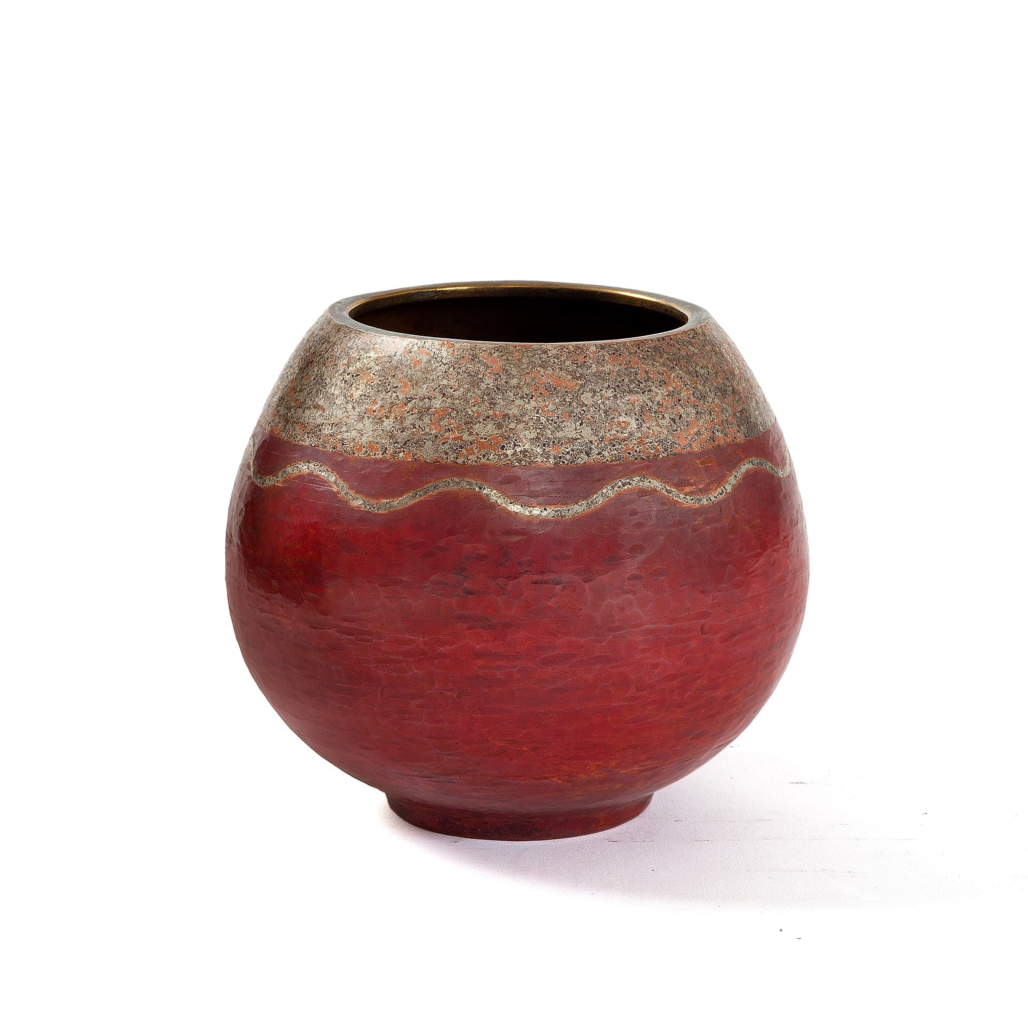 Claudius Linossier Dinanderie Vase - Handcrafted French Art Deco Copper Vase - Perfect for Home Decor, Wedding Centerpieces & Luxury Gifts