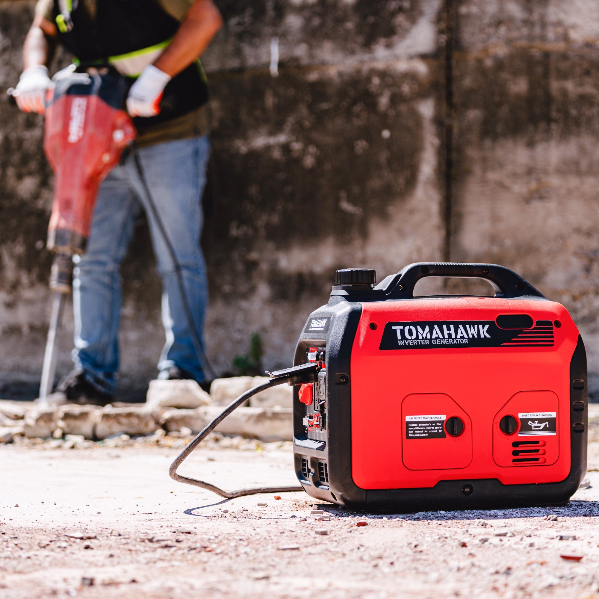3000W Super Quiet Portable Inverter Generator with Gas Power - Ideal for Camping, RV Trips, and Emergency Backup Power