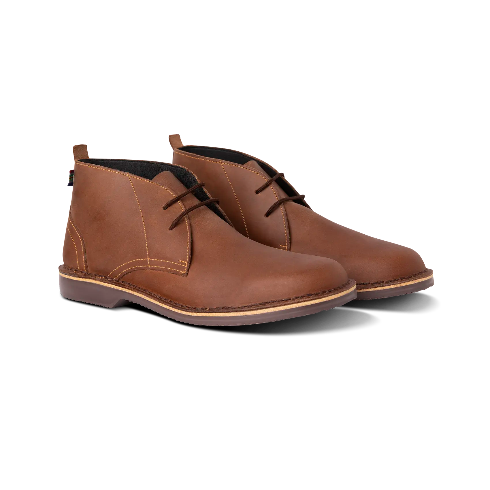 Veldskoen Chukka Boots - Men's Brown Leather Casual Shoes with Durable Sole for Outdoor Walking, Hiking & Everyday Wear