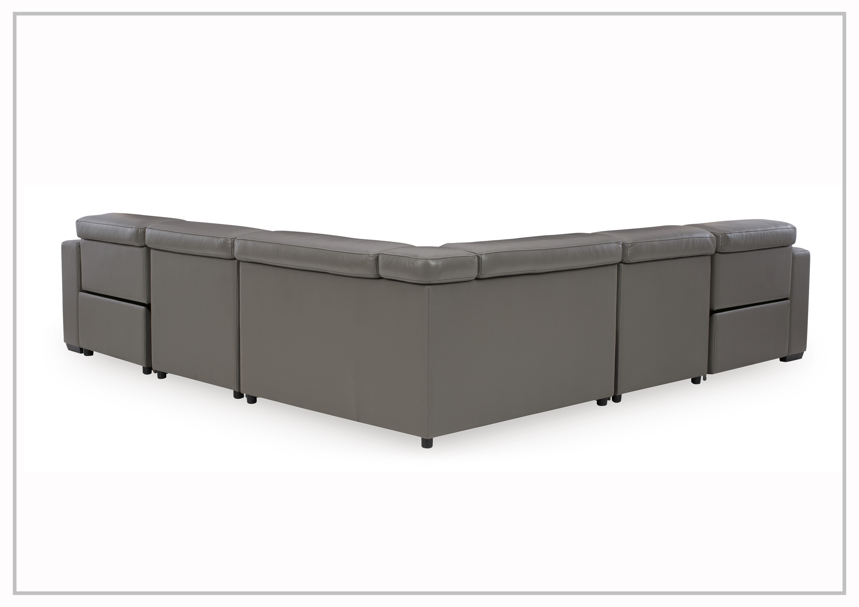 Gio Italia Titan 5-Seater Power Reclining Sectional Sofa - Modern L-Shaped Leather Living Room Couch with USB Charging Ports | Perfect for Family Movie Nights & Home Theater Lounging