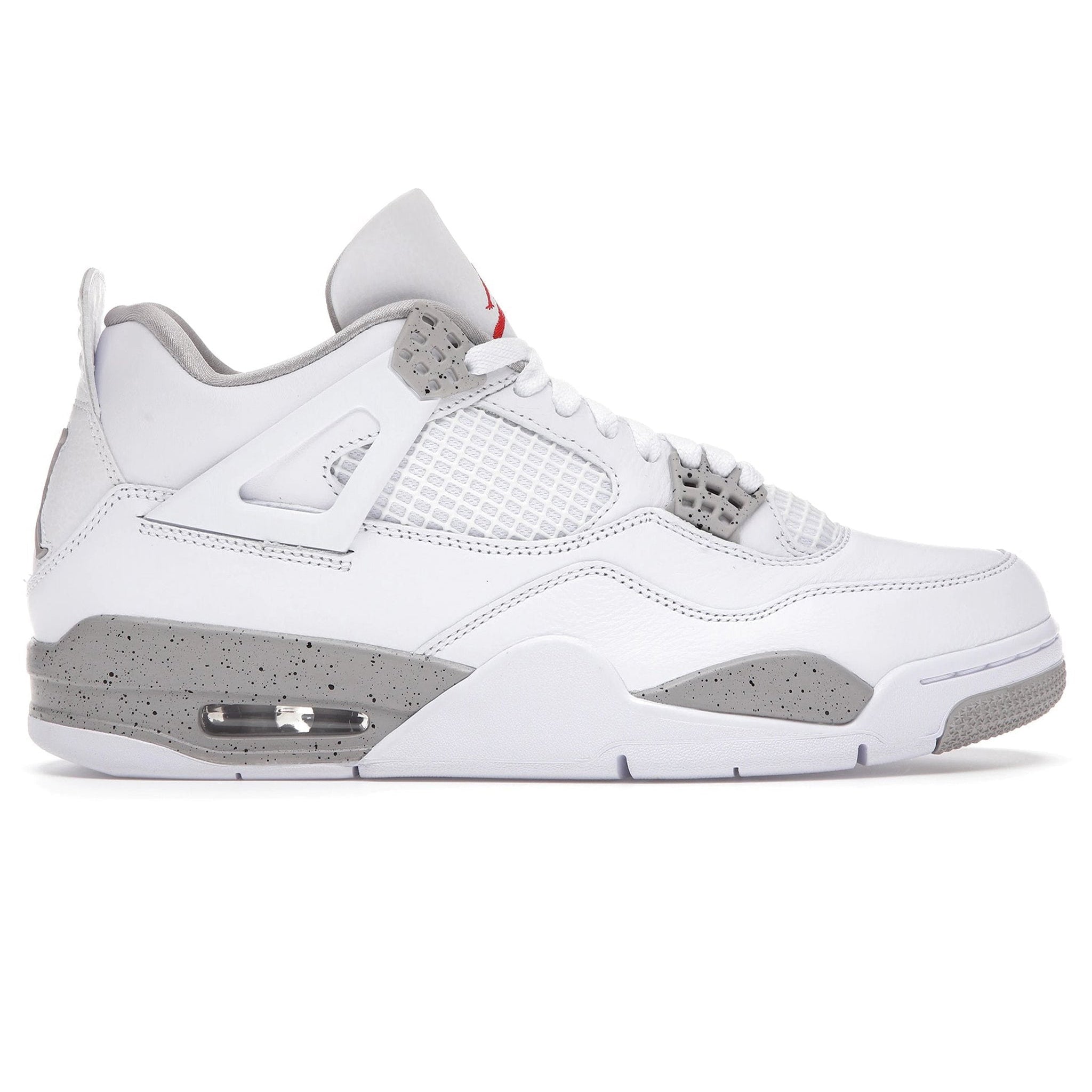 Air Jordan 4 Retro White Oreo Sneakers (2021 Release) - Authentic Basketball Shoes with Damaged Box - Perfect for Streetwear & Sneaker Collectors