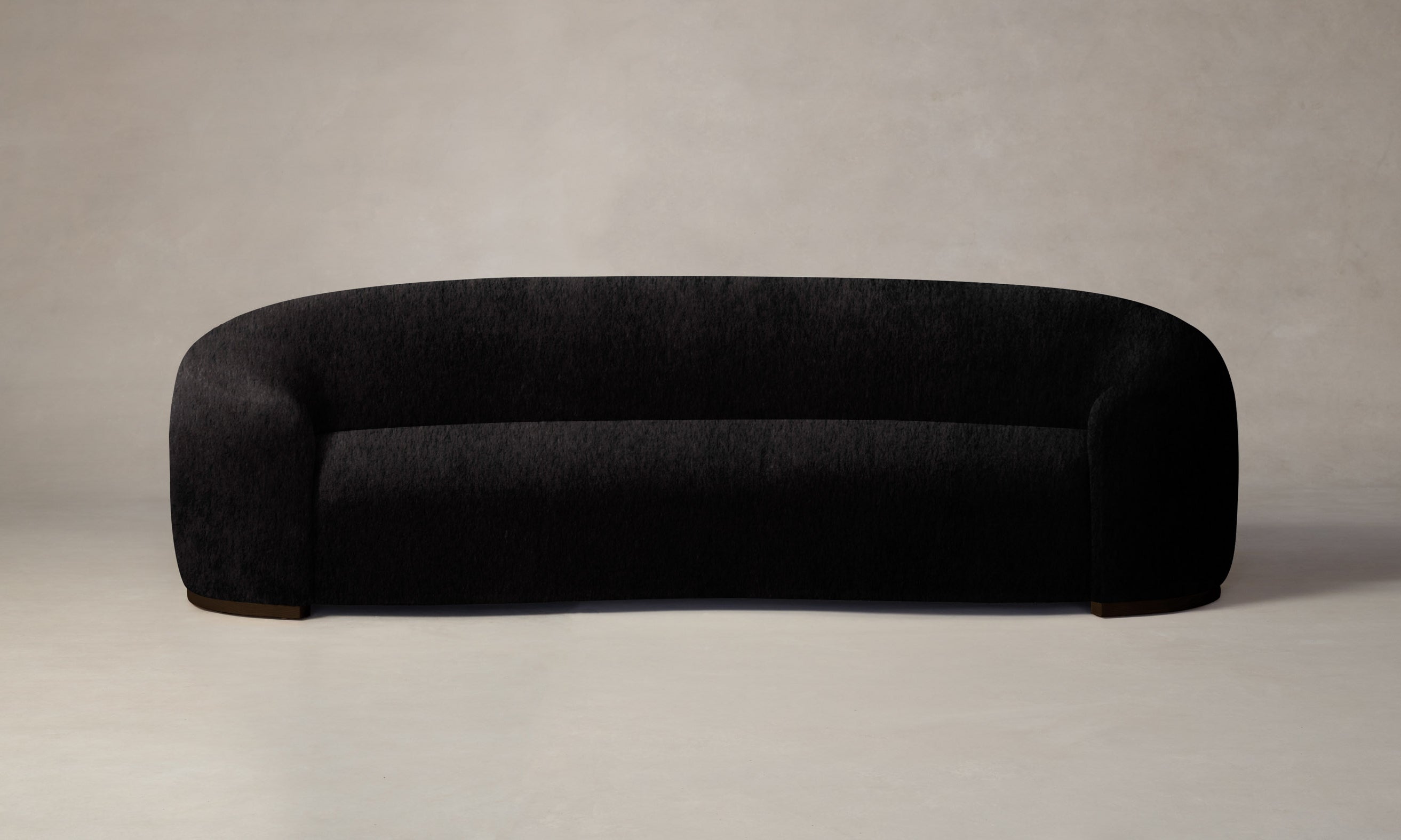 Luxury The Chelsea Sofa - Deep Pile Mohair Noir Upholstered Modern Living Room Furniture for Home & Office Decor