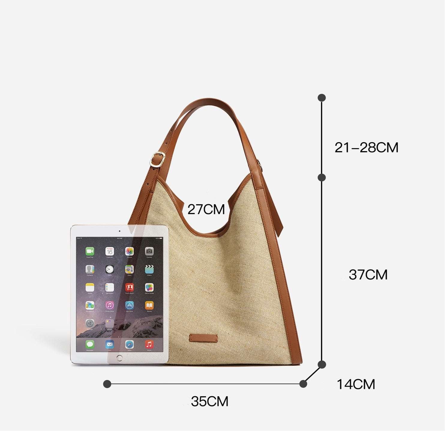Stylish Cotton Linen Shoulder Bag for Women - Lightweight & Durable Crossbody Purse - Perfect for Travel, Shopping & Everyday Use