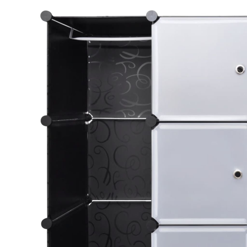 Tidyard 16-Cube Storage Organizer with Doors - Modular Wardrobe Cabinet for Clothes, Shoes & Toys - 14.6