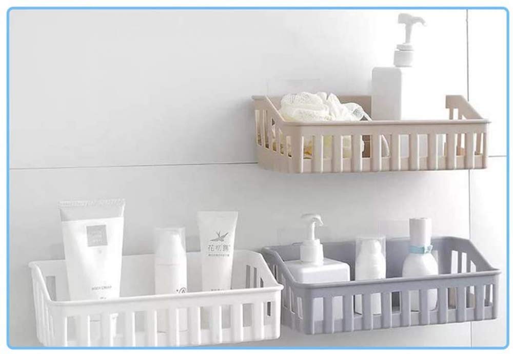 Wall-Mounted Bathroom Shelf - Shower & Kitchen Storage Organizer for Home