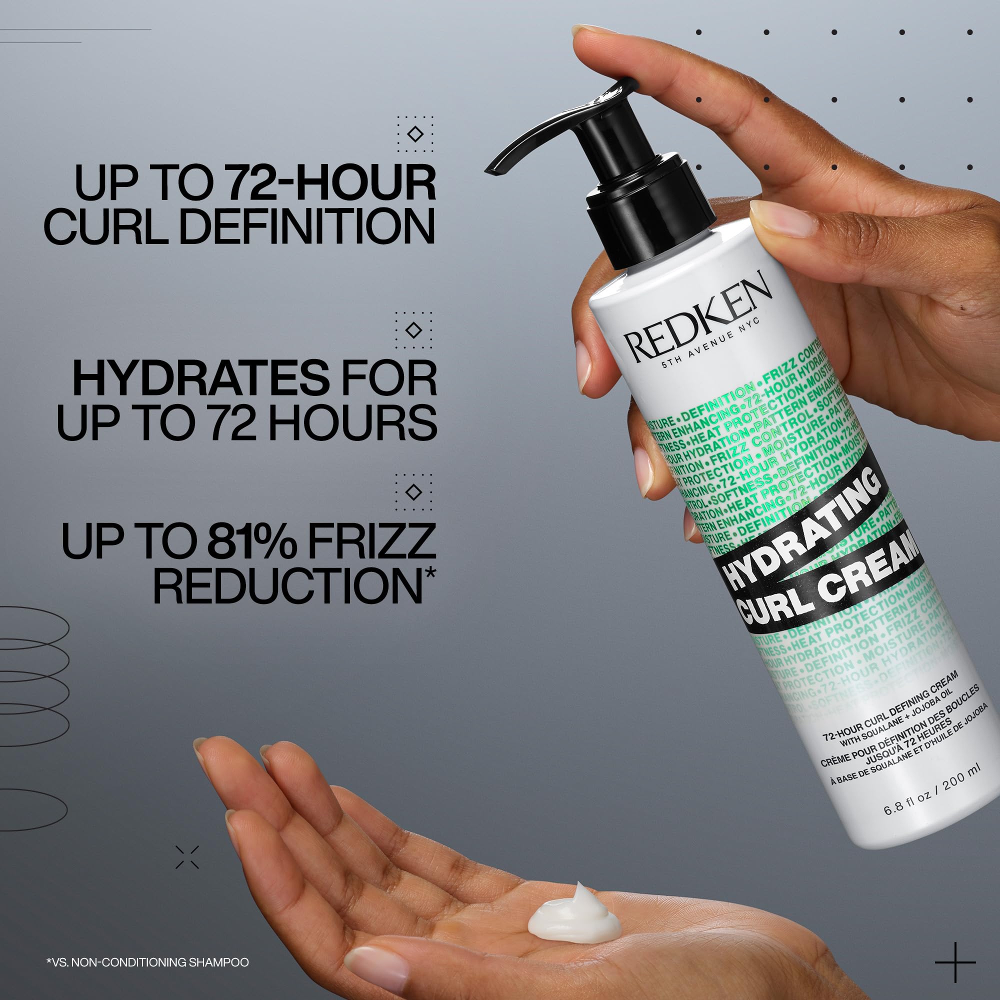 REDKEN Acidic Bonding Curls Shampoo, Conditioner & Hydrating Curl Cream Set for Coily & Curly Hair | Sulfate-Free, Silicone-Free with Citric Acid, Avocado Oil & Shea Butter | Defines Curls, Reduces Frizz & Boosts Shine | Perfect for Daily Hair Care & Salon-Quality Results at Home
