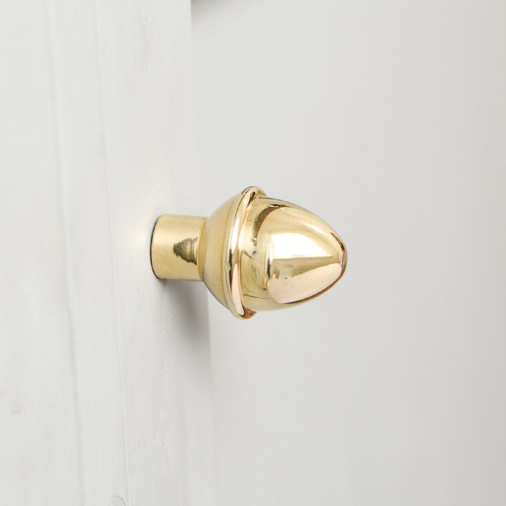 Polished Brass Acorn Cabinet Knob - Vintage Style Drawer Pulls for Kitchen & Bathroom - Perfect for Cabinets, Dressers, and Furniture Hardware Upgrade