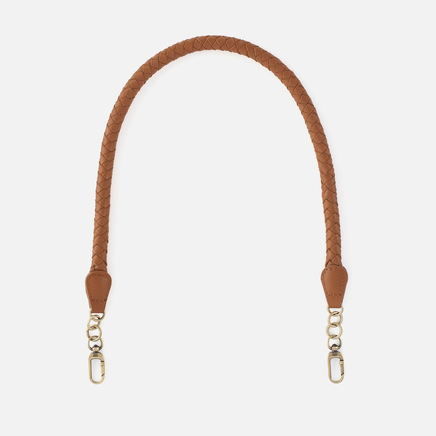 Pebbled Leather Skinny Braid Strap in Warm Honey - Stylish and Durable for Everyday Wear, Perfect for Casual Outfits and Accessories
