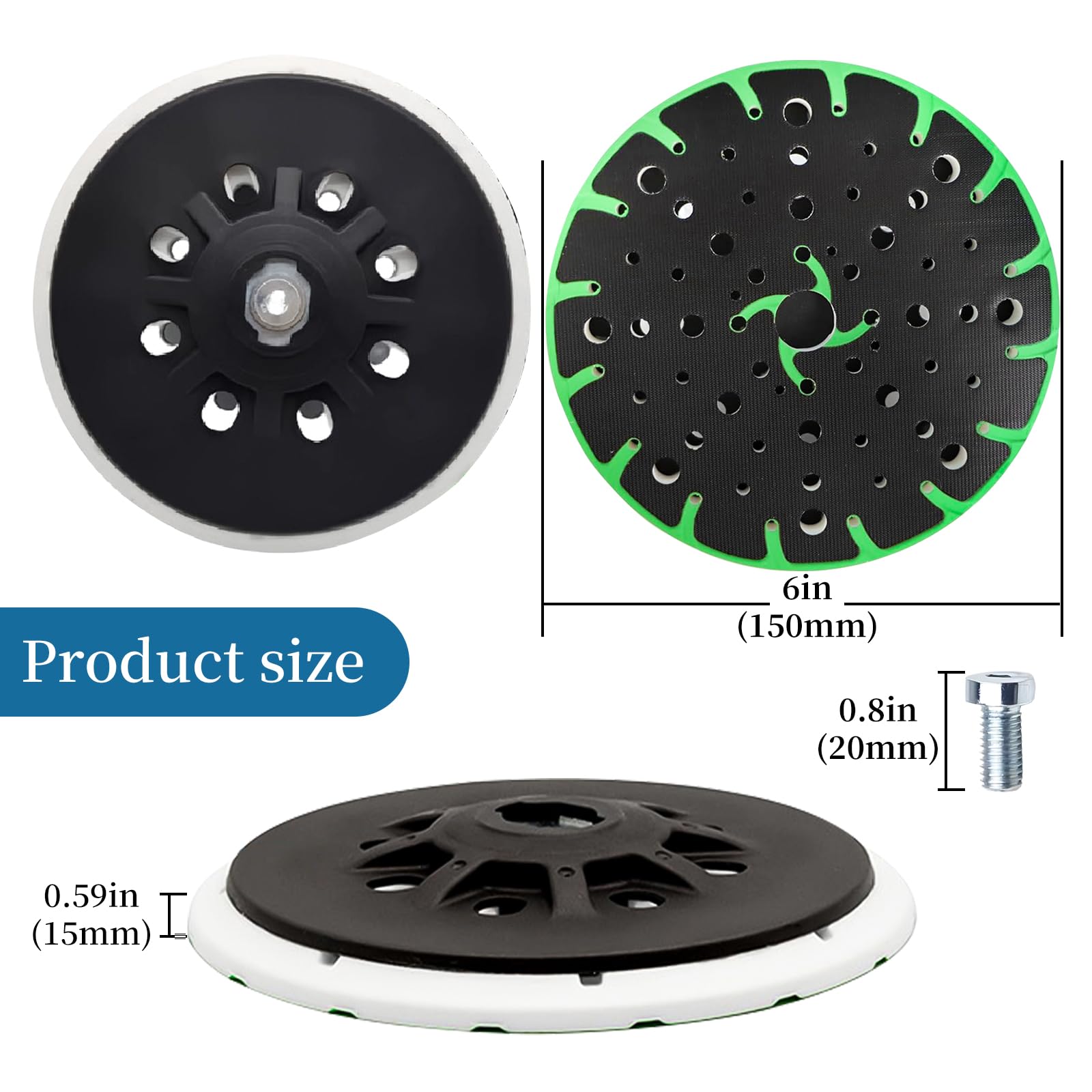 Festool ETS 150/5 EQ Sander Replacement Sanding Pad - 6-Inch Super Soft Jetstream Pad with 48 Holes (2024 New Model) | Durable 3-Year Warranty | Perfect for Woodworking, Floor Sanding & DIY Projects