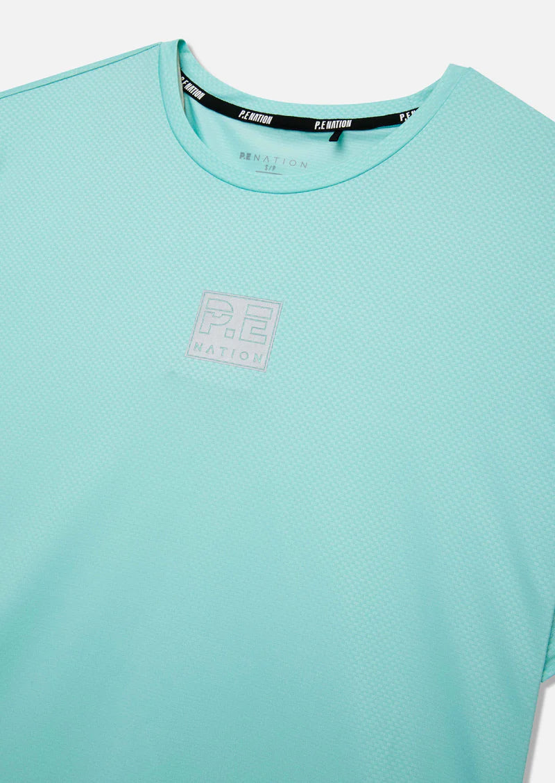Crossover Air Form Tee in Aqua - Lightweight Breathable T-Shirt for Men & Women - Perfect for Running, Gym, and Casual Wear