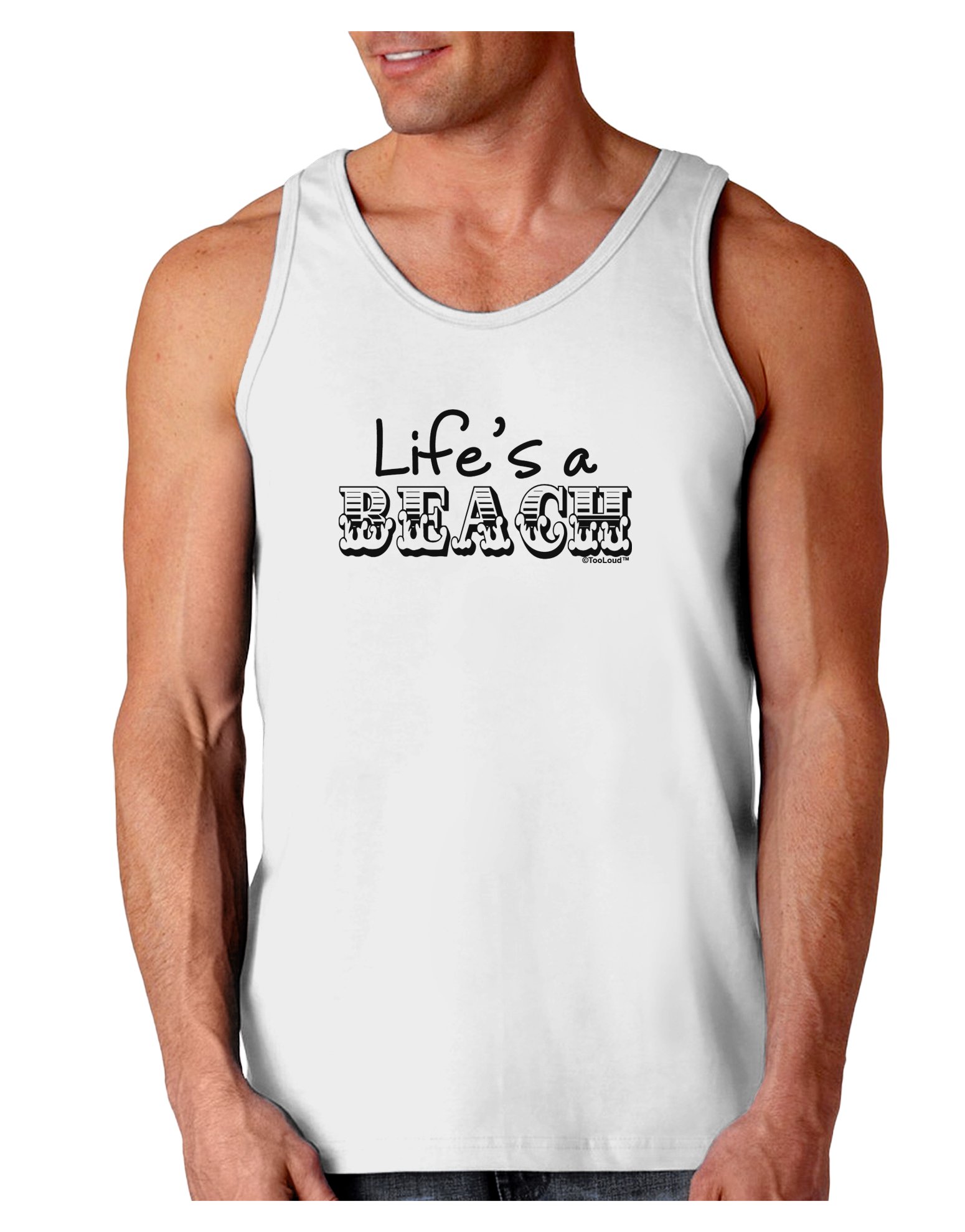 TOOLOUD Life's a Beach Loose Tank Top for Women - Casual Summer Beachwear, Vacation Outfit, Music Festival & Boho Style