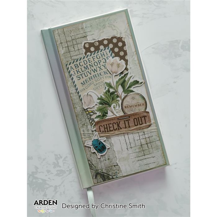 Arden Creative Studio Maker Series Ledger Wings 01 - 4x6 Inch Clear Stamp Set for Scrapbooking, Card Making & DIY Crafts | Perfect for Journals, Planners & Handmade Greeting Cards
