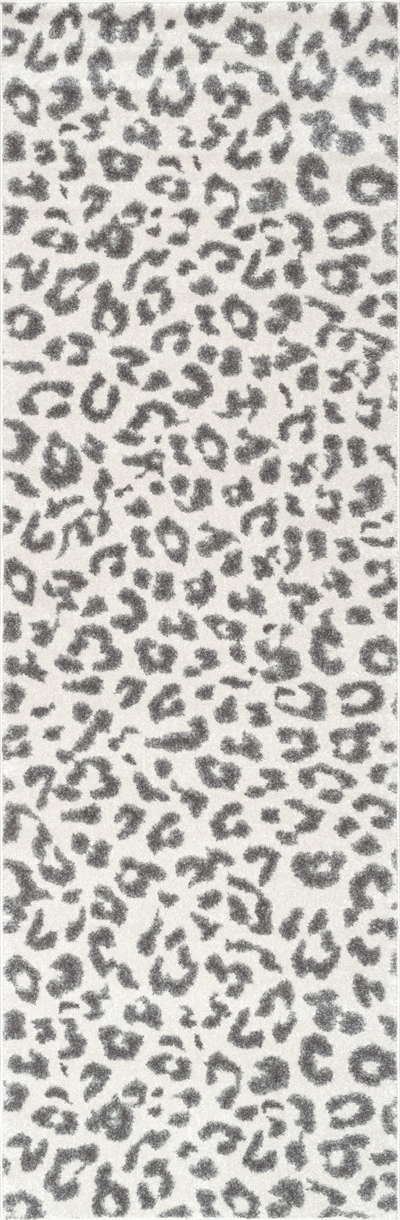 Stylish Coraline Leopard Print Area Rug in Grey - Perfect for Living Room, Bedroom or Nursery Decor