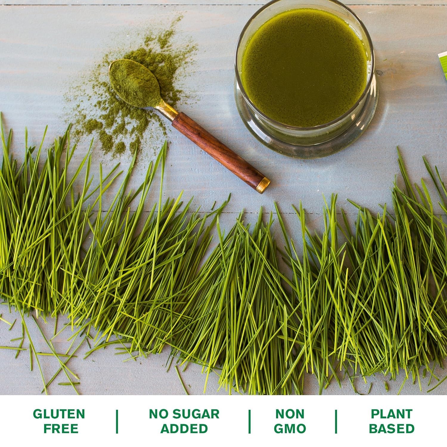 Organic Wheat Grass Powder - 100% Whole-Leaf Superfood for Energy Boost, Detox & Immune Support | Rich in Chlorophyll & Nutrients | 100 Servings | Perfect for Smoothies, Juices & Wellness Shots