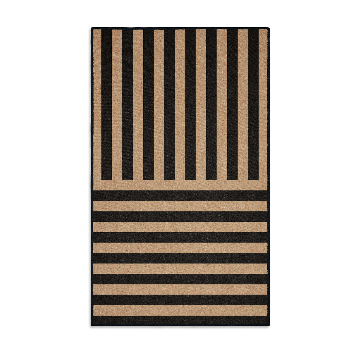 Direction Jute Washable Rug - Eco-Friendly Natural Fiber Floor Mat for Living Room, Bedroom, or Entryway