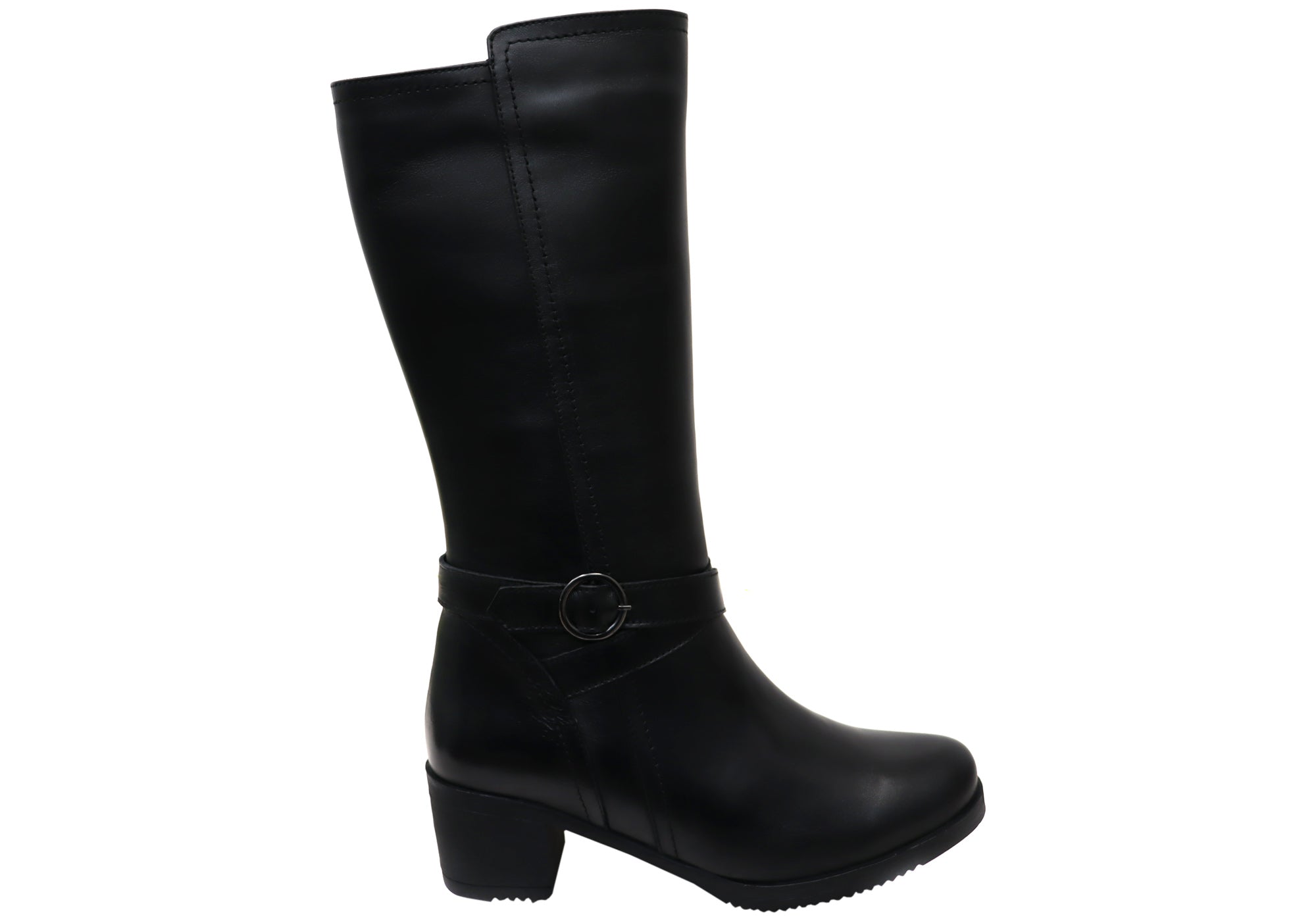 Orizonte Chatsworth Women's European Comfortable Leather Mid Calf Boots - Stylish Ankle Boots for Walking, Work & Winter Fashion