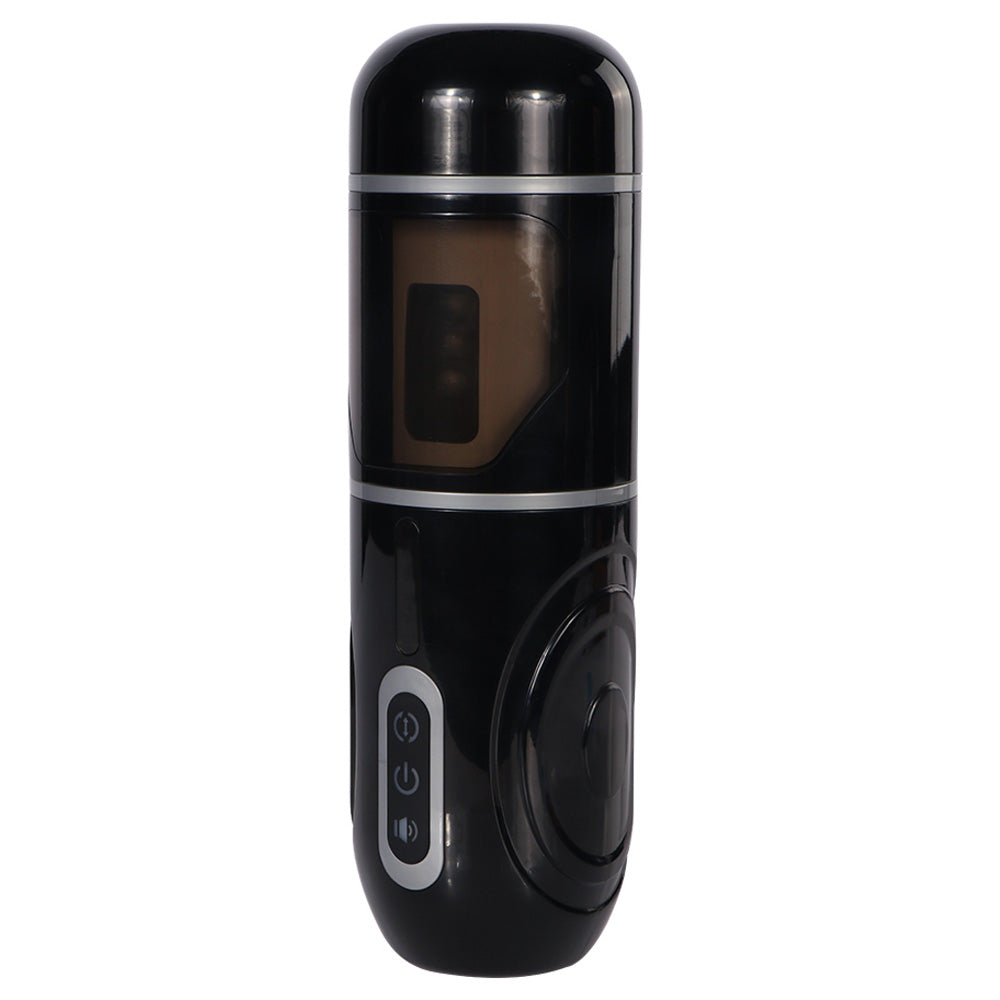 Gia Cup Thrusting Rotating Moaning Masturbator with Suction Mount - Realistic Male Sex Toy for Solo Pleasure & Couples Play - Waterproof & Easy to Clean Adult Toy for Discreet Home Use