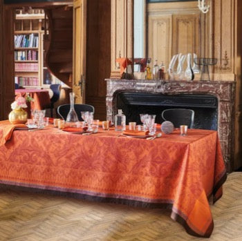 Grace Flamboyant Jacquard Placemats - Set of 4 Elegant Dining Table Mats for Formal Dinner Parties & Holiday Entertaining (Discontinued Pattern)