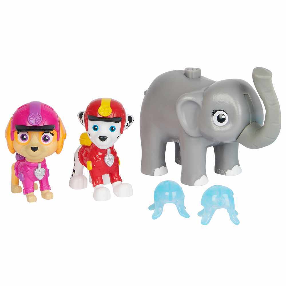 PAW PATROL Jungle Hero Pups Figure Set - Marshall, Skye & Elephant | Adventure Play Toy for Kids | Perfect for Birthday Gifts & Role-Playing Fun