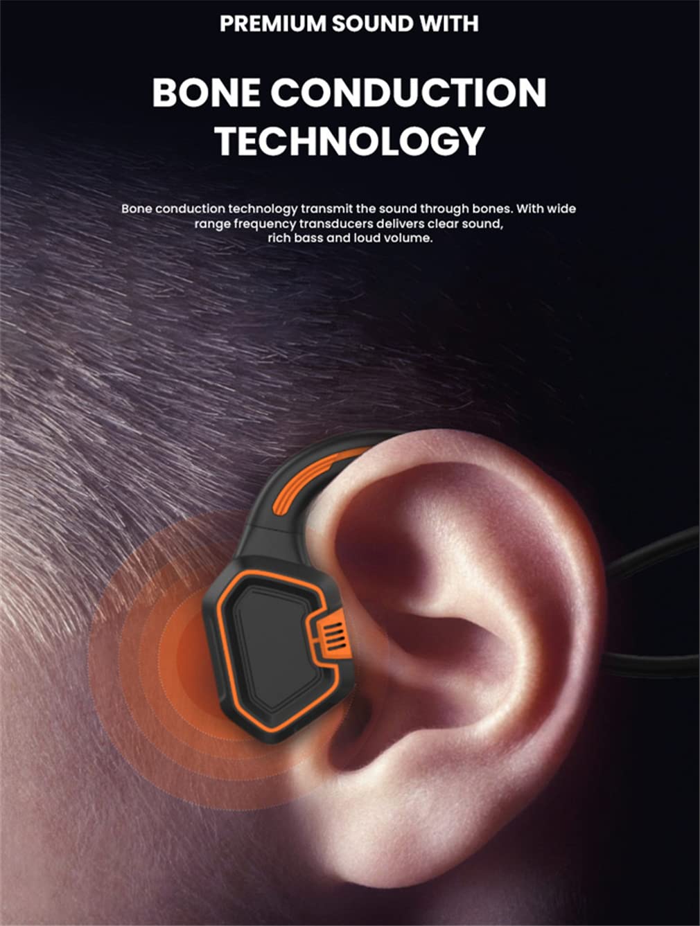 YODZ Bone Conduction Bluetooth Headphones - IP68 Waterproof Wireless Open-Ear Headphones with Built-in Mic, HD Stereo & 16GB Storage - Perfect for Running, Cycling, Workouts & Hiking (Green) | Stay Connected During Outdoor Adventures & Gym Sessions