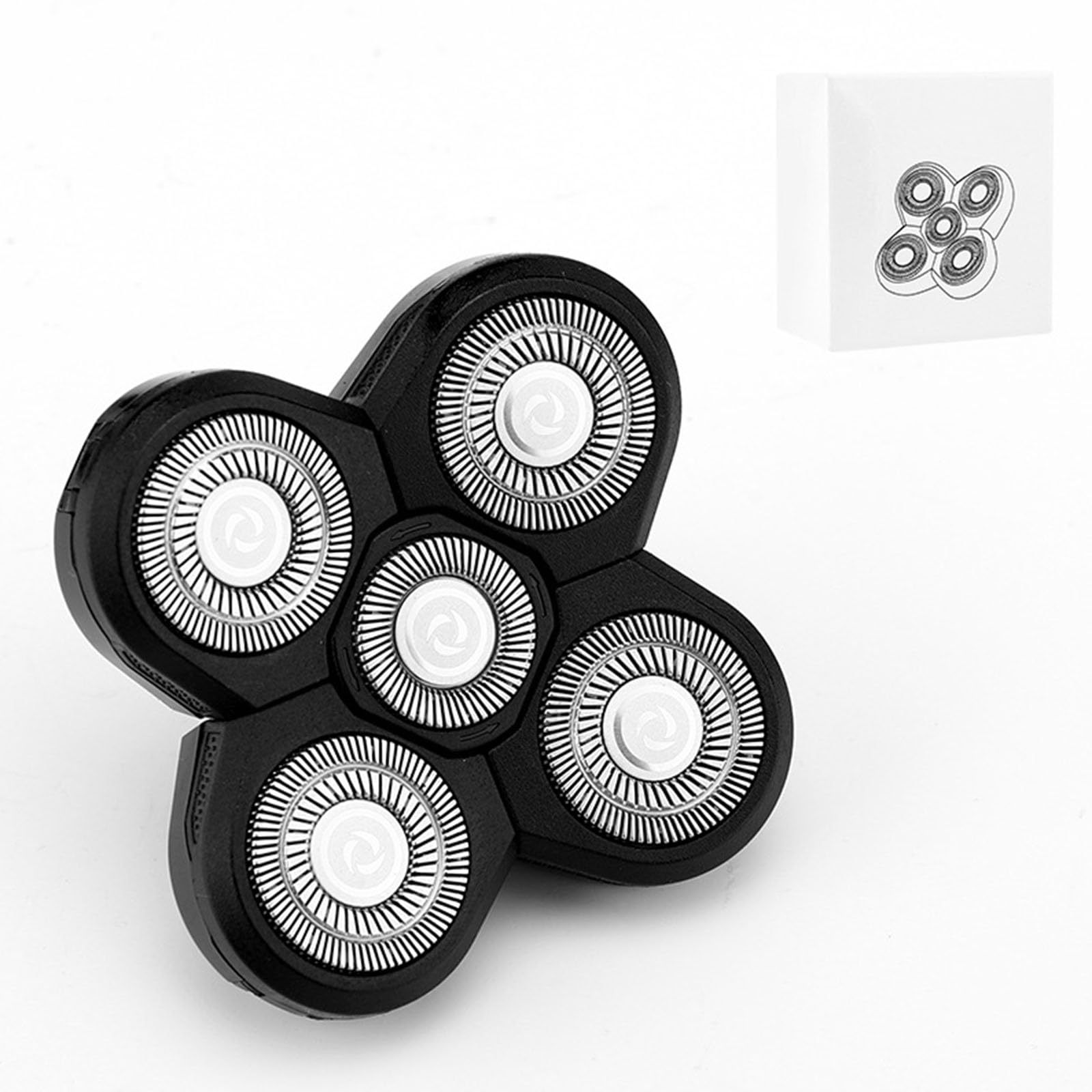 Replacement Shaver Heads for Bald Men - Compatible with 5/6/7/8 Blade Head Shavers - Durable Beard & Hair Trimmer Replacement Parts - Perfect for Home Grooming & Travel Shaving Kits