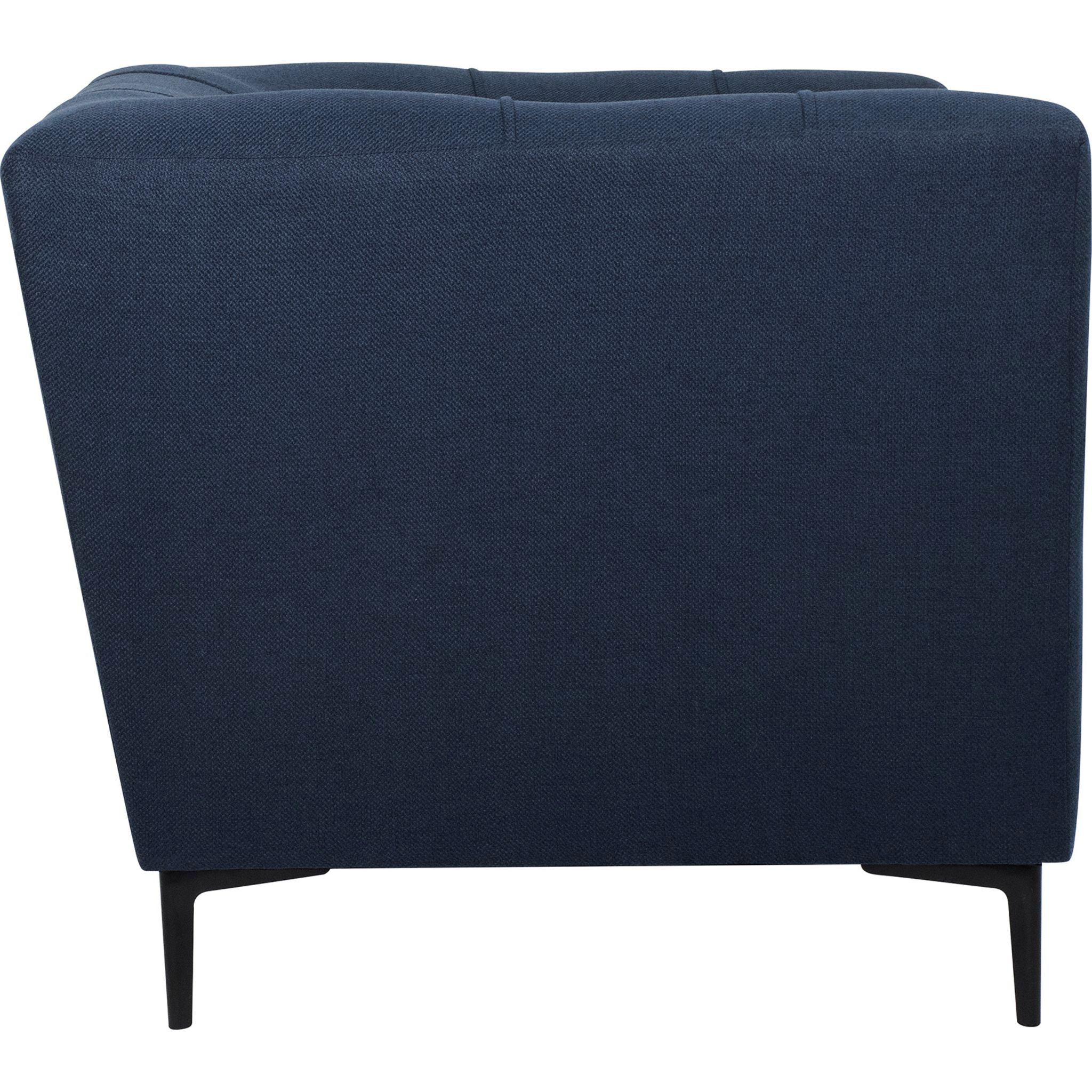 Bedford Chair Oslo Marino - Modern Accent Chair for Living Room, Bedroom & Office - Stylish Upholstered Lounge Chair with Wooden Legs