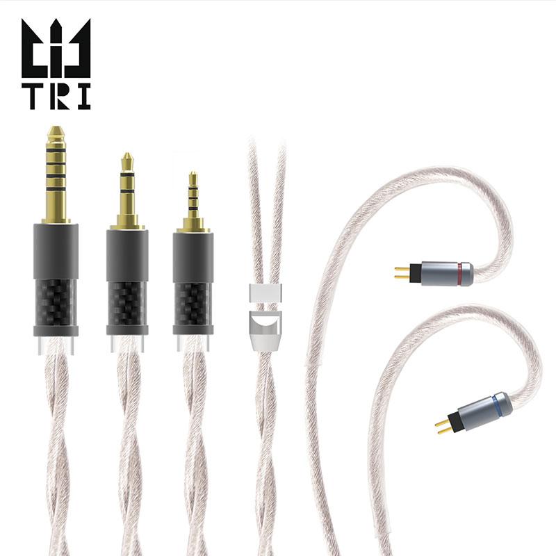 Premium TRI 2 Core Grace S 630 Strands HiFi Earphone Upgrade Cable - Silver Plated for Enhanced Audio Quality | Perfect for Audiophiles, Musicians & Studio Recording