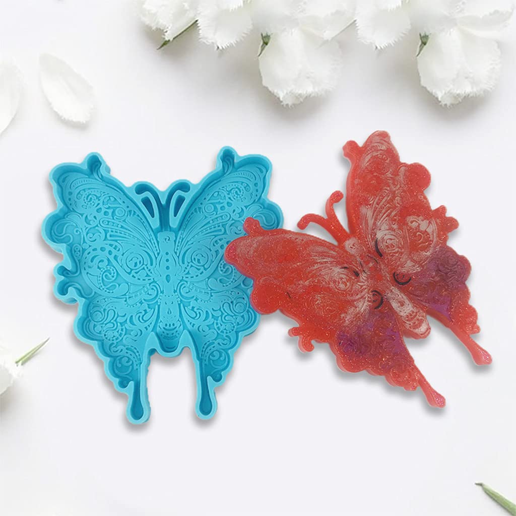 Butterfly Silicone Resin Molds for Coasters, Trays & Wine Racks - Epoxy Casting Molds for DIY Faux Agate Decor - Perfect for Home Decor, Craft Projects & Gift Making
