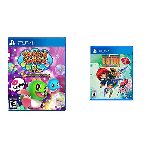 Bubble Bobble 4 Friends: The Baron Is Back! & Cotton Reboot! - 2-in-1 Classic Arcade Game Bundle for PlayStation 4 - Fun Multiplayer Party Games for Family and Friends