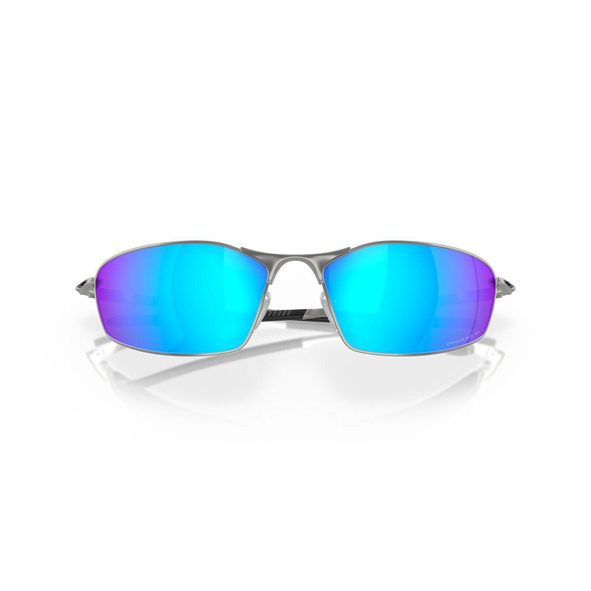 Oakley Whisker Satin Chrome/Prizm Sapphire Polarized Sunglasses 0OO4141 414104 - UV Protection for Outdoor Sports & Driving