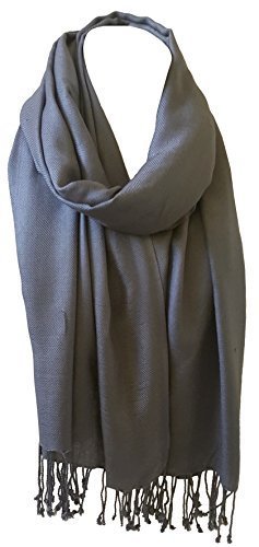Unisex Plain Pashmina Scarf Shawl Wrap - 100% Viscose Soft Lightweight Stole for Women & Men - Fashion Accessory for Winter, Fall, Office & Special Occasions