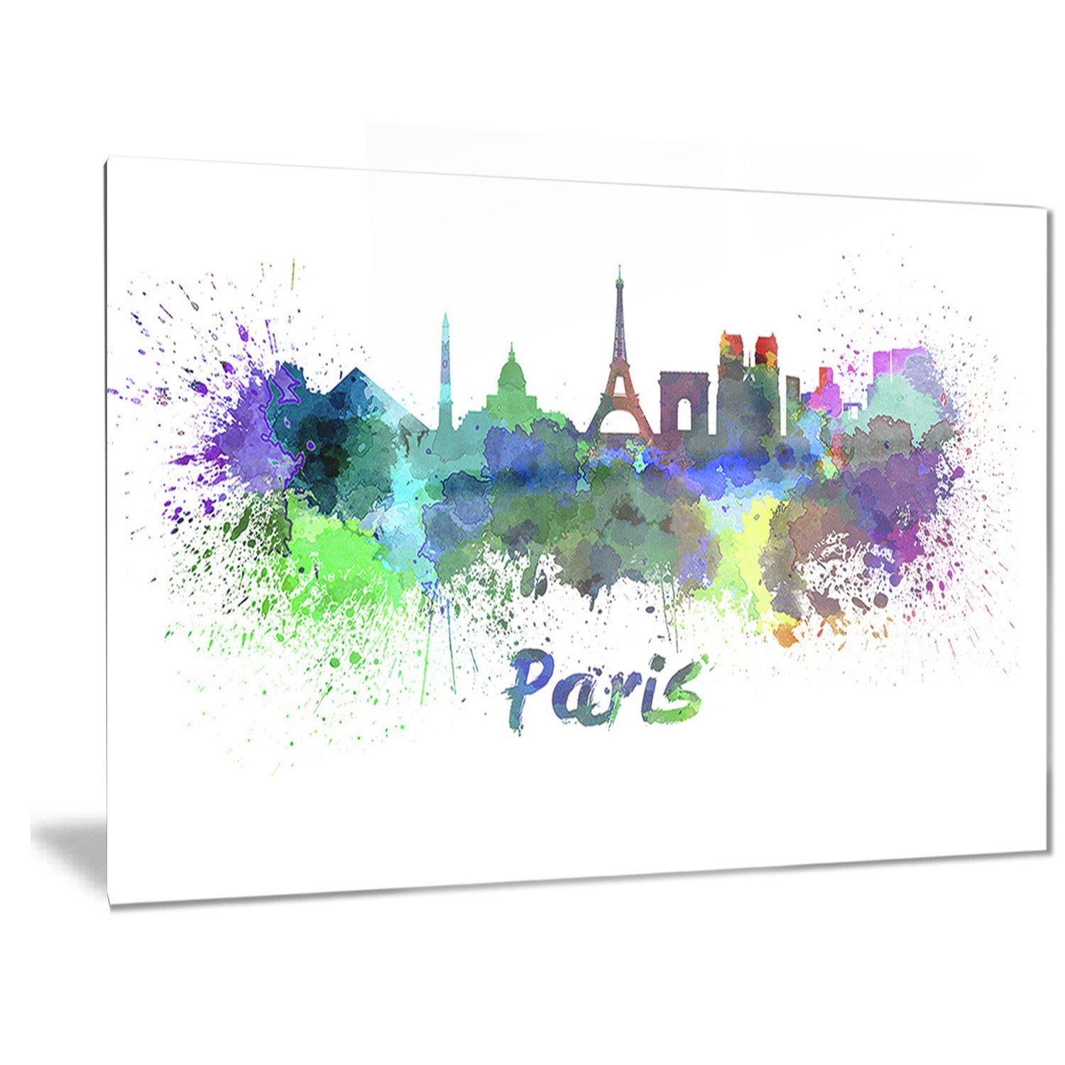 Designart Paris Skyline Metal Wall Art - Modern Cityscape Decor for Living Room & Office - 28x12 Inches, MT6425 - Perfect for Home & Office Décor