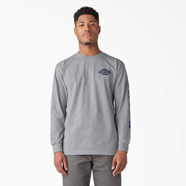 Dickies Men's Long Sleeve Logo Graphic T-Shirt - Casual Workwear & Street Style Tee for Everyday Wear, Work, and Outdoor Activities