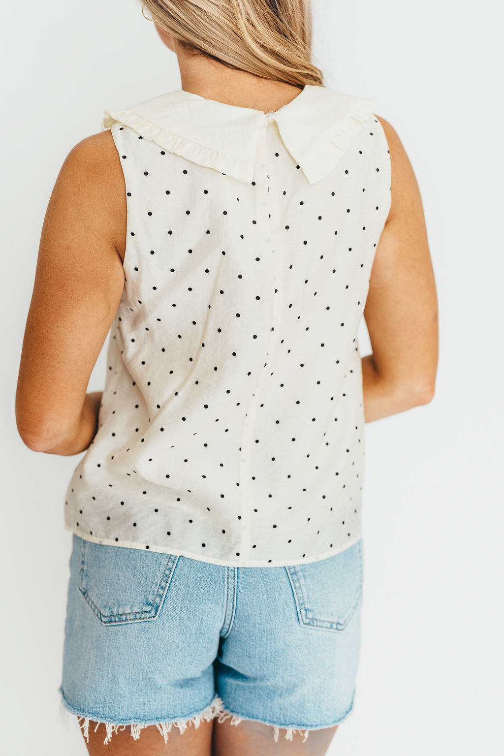 Nelly Women's Polka Dot Blouse - Cream & Black Floral Print Short Sleeve Top for Casual Wear, Office & Date Night Outfits