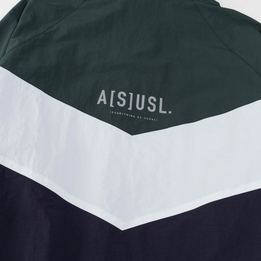 ASUSL Color Blocking Track Jacket Dark Green - Stylish Athletic Wear for Running, Gym & Casual Outfits