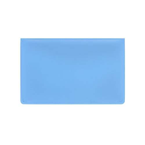 StoreSMART - 100 Pack Powder Blue Folding Business Card Holders - Durable Polypropylene Plastic Card Cases for Networking, Trade Shows & Office Organization (RPP2915PB-100)