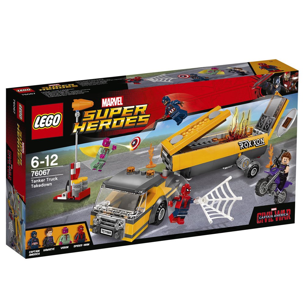 LEGO Marvel Super Heroes 76067 Tanker Truck Takedown Building Set - Avengers Hulk & Captain America Minifigures - Creative Play for Kids Ages 7+ - Superhero Battle Scenes & Vehicle Adventures