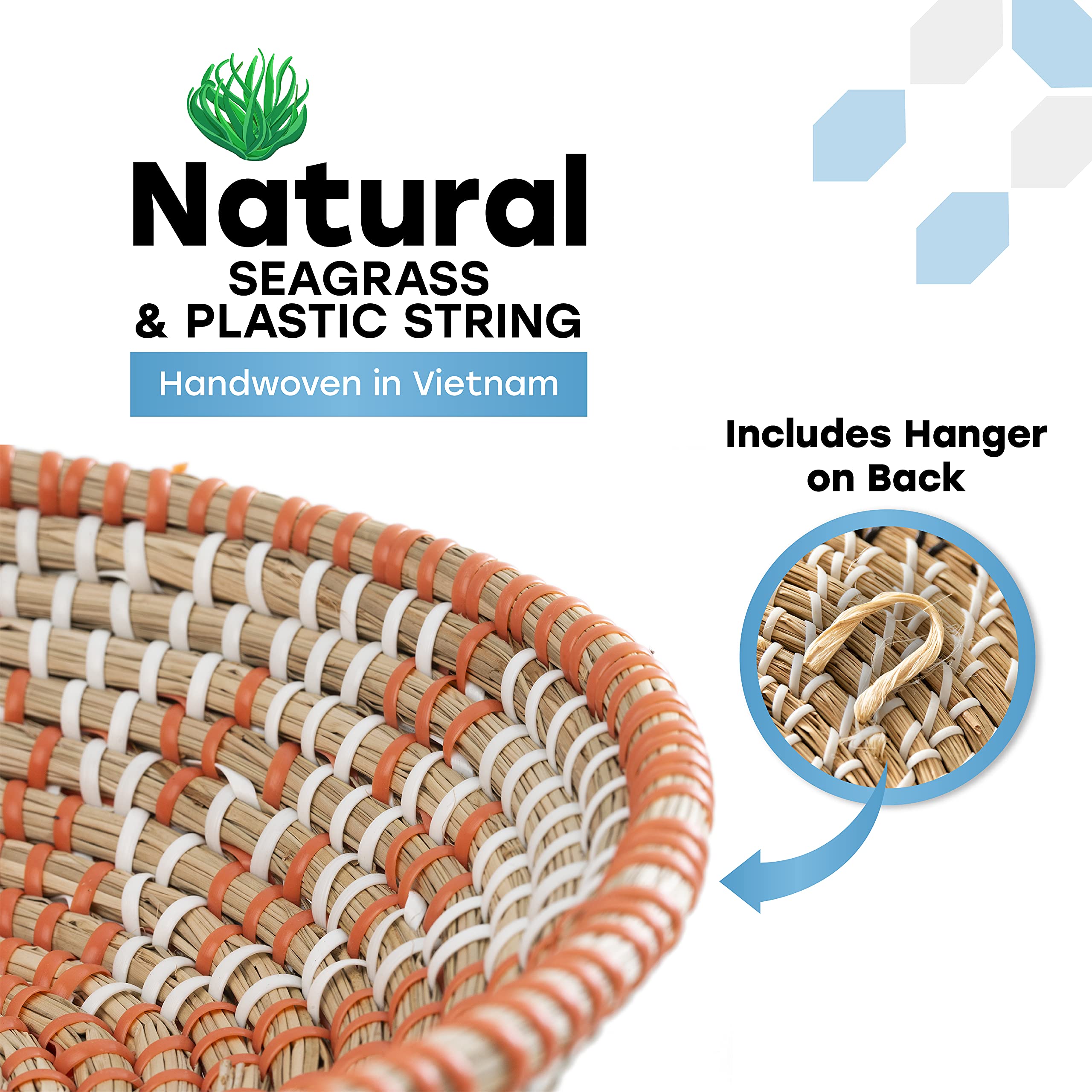 Natural Seagrass Woven Fruit Basket - 11.8